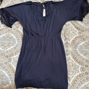 Trina Turk Midnight Blue Gathered waist dress